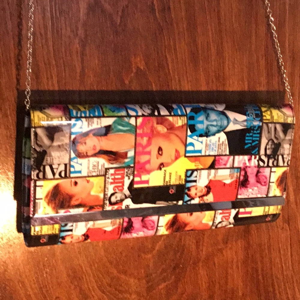 Paris Style Magazine Cover Clutch Handbag